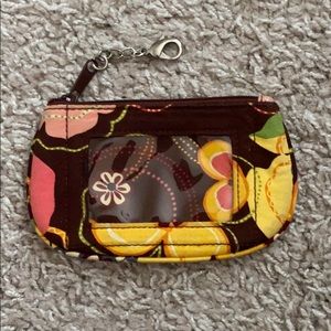Vera Bradley Card Holder Keychain Wallet